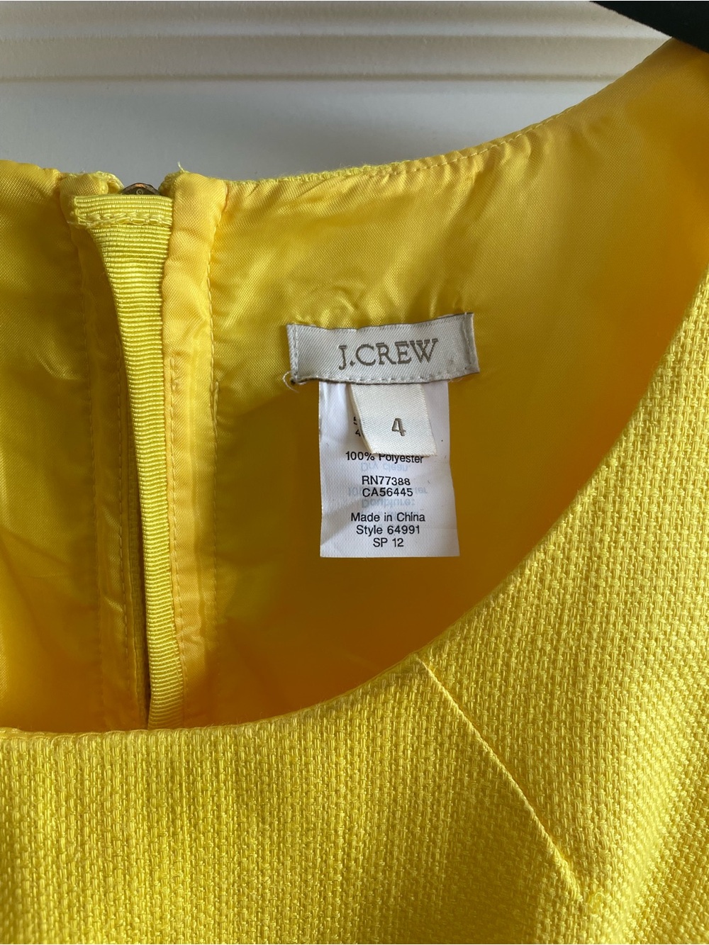 J. Crew Bright Yellow Textured Sleeveless Dress - Picture 2 of 2